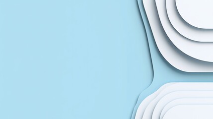 Abstract Blue and White Layered Design