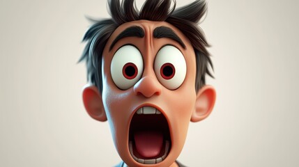 Obraz premium A 3D-style cartoon character of a happy businessman giving a thumbs-up gesture, exuding positivity and confidence.