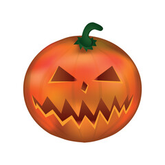 Creepy pumpkin face for Halloween festival event, trick or treat