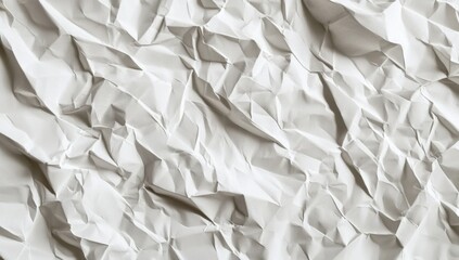 Obraz premium Abstract white background with a crumpled paper texture.