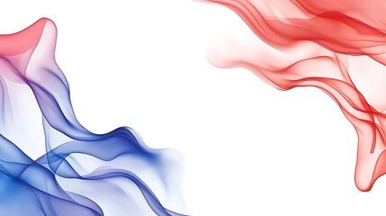 Obraz premium Abstract Red and Blue Flowing Fabric Design