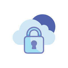  Cloud Security Lock and Key Symbol