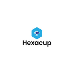 Obraz premium Hexagon and trophy modern logo design
