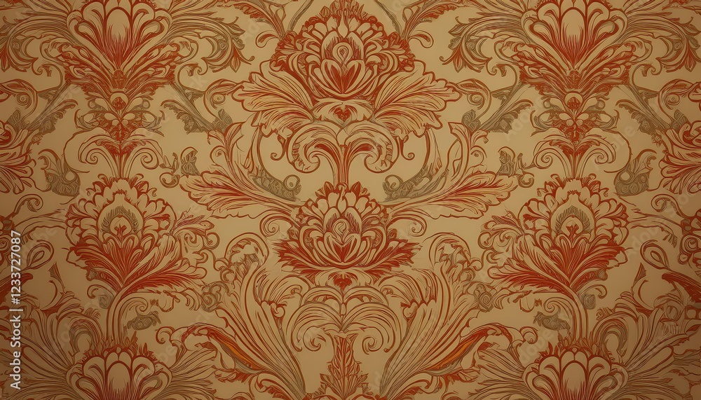 Poster timeless elegance and rustic charm a seamless vintage wallpaper showcasing an intricate textured pat