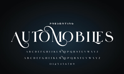 Elegant alphabet letters font logo. Typography luxury classic lettering serif italic fonts decorative wedding vintage retro brand logos. vector illustration