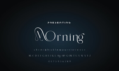 Elegant alphabet letters font logo. Typography luxury classic lettering serif italic fonts decorative wedding vintage retro brand logos. vector illustration