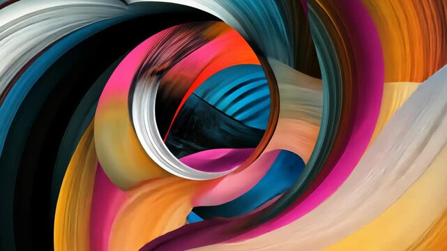 Colorful abstract swirl of vibrant curves and lines showcases dynamic motion and artistic expression in a mesmerizing design