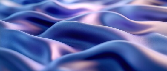 Obraz premium Soft, flowing fabric waves in shades of blue and purple