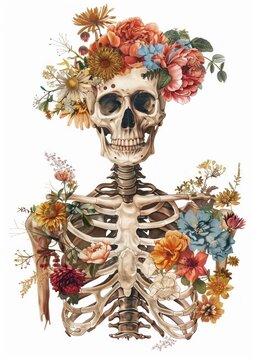 Flower art chandelier graphics.