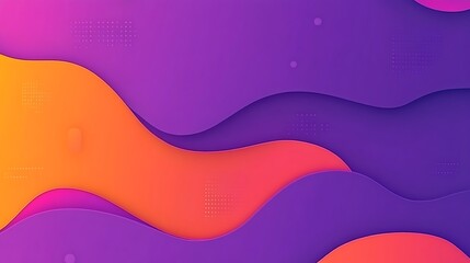 Fototapeta premium Abstract Purple Orange Wave Background Design