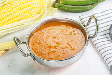 Vegan cuisine - hot tomato soup