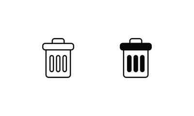 Trash icons set vector stock illustration