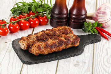 Chicken kebab minced meat and spices
