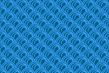 seamless pattern with waves, blue background, blue pattern, abstract background, abstract pattern, abstract pattern with circles, blue ornament, Scales, petal, cloud, card, wrapping, fabric, blue