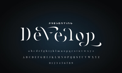 Elegant font alphabet logo. Typography Beauty fashion luxury classic letters serif fonts decorative wedding vintage retro logos. vector illustration