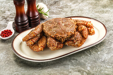 Delicous gurmet Steamed hairy crab