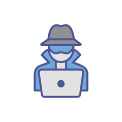  Cybersecurity Hacker Icon Design