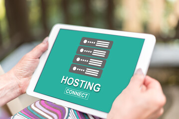 Hosting concept on a tablet