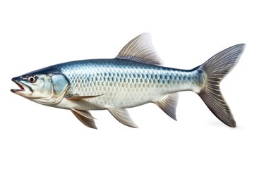 Fototapeta premium Fish seafood animal white background.