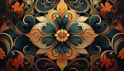 Elegant Vintage Wallpaper Ornaments Showcasing Timeless Elegance and Intricate Designs, Perfect for Adding a Touch of Antique Charm to Any Space.