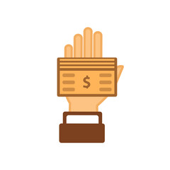 Money payment concept icon. Colored flat vector illustration isolated.