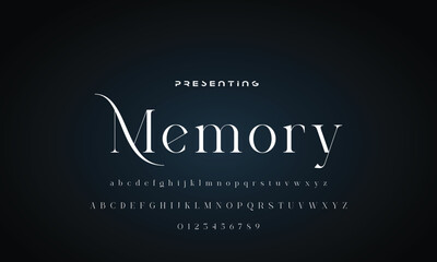 Elegant font alphabet logo. Typography Beauty fashion luxury classic letters serif fonts decorative wedding vintage retro logos. vector illustration