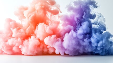 Fototapeta premium Abstract Colorful Ink Clouds Swirling Together