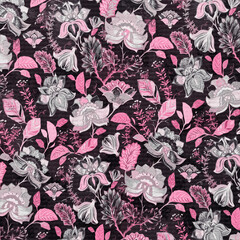 Modern Floral Leaf Design for Textile and Wallpaper