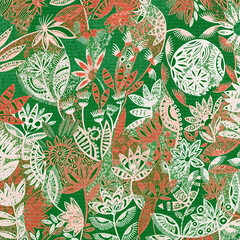Modern Floral Leaf Design for Textile and Wallpaper