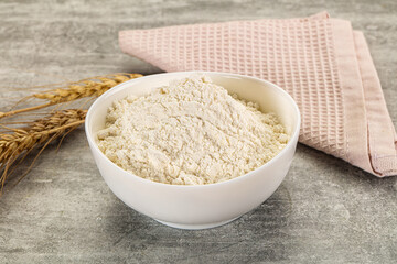 Wheat flour for cooking in the bowl