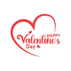 Happy Valentine's Day hand lettering vectordesign