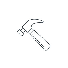 Hammer icon symbol vector illustration isolated on white background
