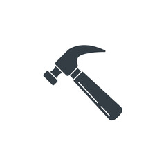 Hammer icon symbol vector illustration isolated on white background