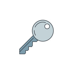 Key icon symbol vector illustration isolated on white background