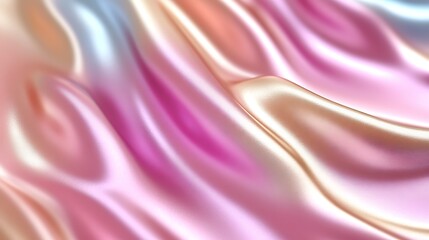 Obraz premium Abstract Pastel Silk Drapery Soft Hues Swirling Fabric