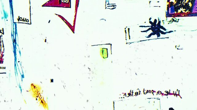 Random animation grunge texture overlay background. 4K Quality Footage