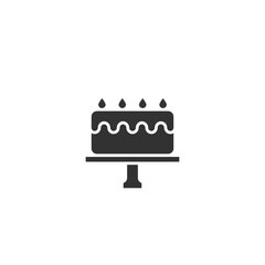 Illustration of a Silhouette Birthday Cake with Candle Decorations on a Stand