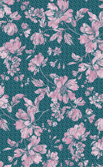 Colorful Botanical Texture Seamless Pattern Design