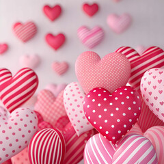 Fototapeta premium Multicolored Heart Background for a Valentines Wallpaper