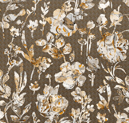 Colorful Flower and Leaf Texture Background