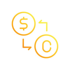 Currency Exchange icon. Userinter face icon design. vector graphic