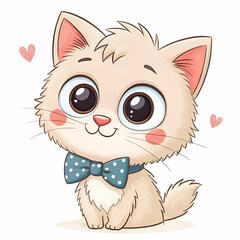 Fototapeta premium cute cat cartoon character