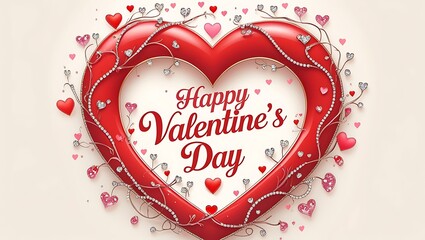 valentine day card with heart