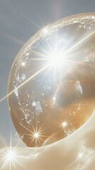 Aesthetic ramadan moon light brilliance shimmering.