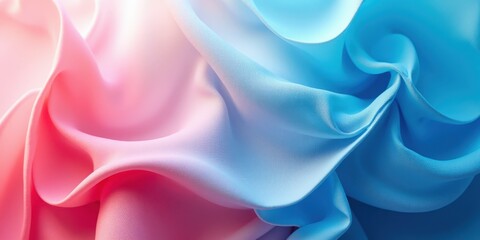 Obraz premium Velvety pink and blue satin fabric exudes elegance; its soft, silky surface shimmers subtly, blending hues gracefully to enchant the eye