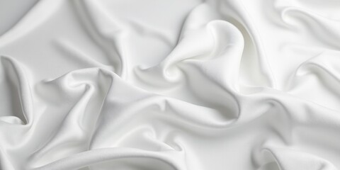 Obraz premium Elegant white fabric unfolds in layered beauty; each translucent sheet adds depth and sophistication to this refined close-up capture
