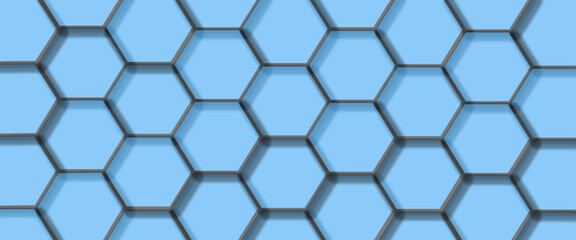 Abstract white hexagonal geometric background with shadow. Luxury White 3D futuristic honeycomb mosaic white background.  