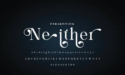 Luxury beauty font alphabet logo. Typography beautiful fashion elegant classic letters serif italic fonts wedding vintage retro casters logos. vector illustration