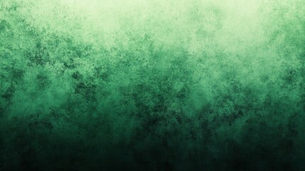 Obraz premium A green grainy gradient background transitioning from dark to light forest green with a grunge effect.