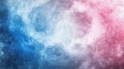 Fototapeta premium A grunge-inspired background featuring a swirling vortex of blue, pink, and purple hues with a grainy texture and noise.